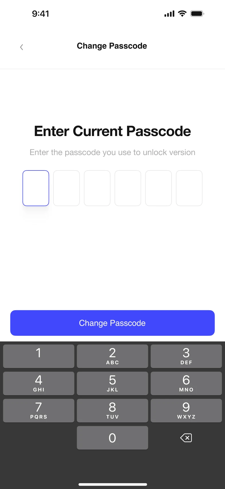 Change Passcode - 3